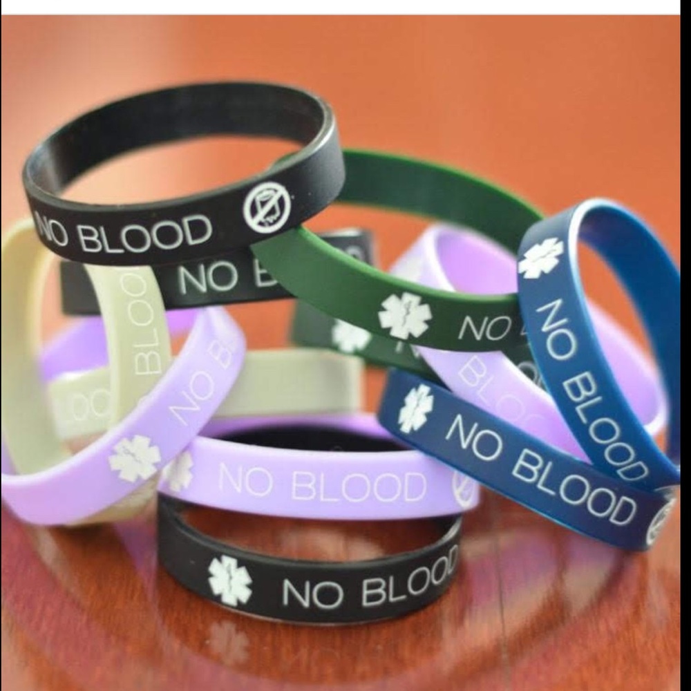 ❣️🚫 4 Assorted No Blood Wristbands 🚫❣️❗️❗️❗️